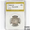Image 1 : 1844/44 Seated Liberty Quarter PGA AU58