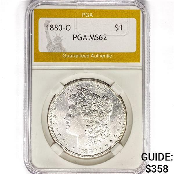 1880-O Morgan Silver Dollar PGA MS62