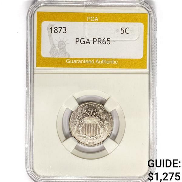 1873 Shield Nickel PGA PR65+