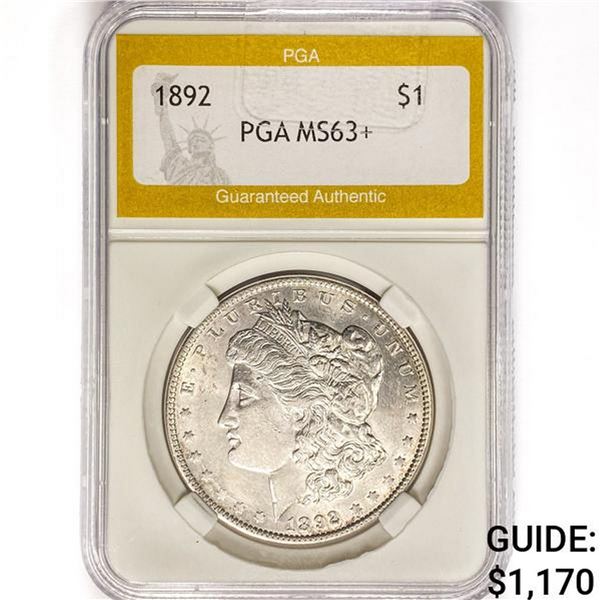 1892 Morgan Silver Dollar PGA MS63+
