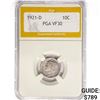 Image 1 : 1921-D Mercury Silver Dime PGA VF30