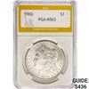 Image 1 : 1902 Morgan Silver Dollar PGA MS63