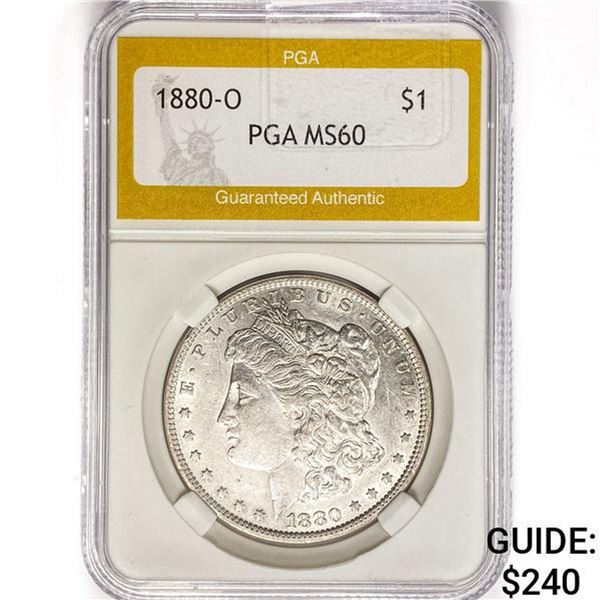 1880-O Morgan Silver Dollar PGA MS60