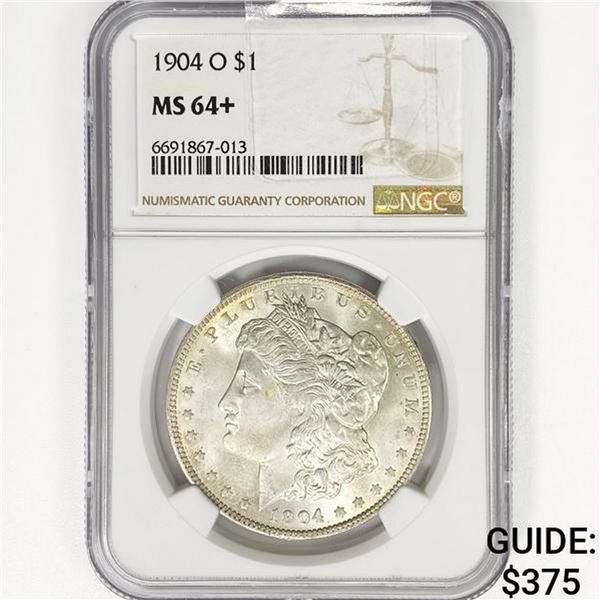 1904-O Morgan Silver Dollar NGC MS64+