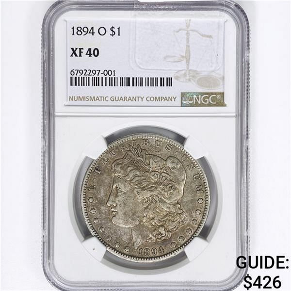 1894-O Morgan Silver Dollar NGC XF40
