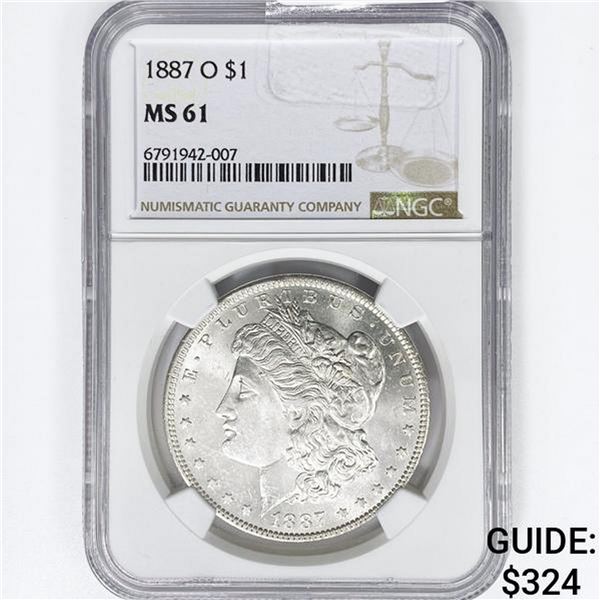 1887-O Morgan Silver Dollar NGC MS61