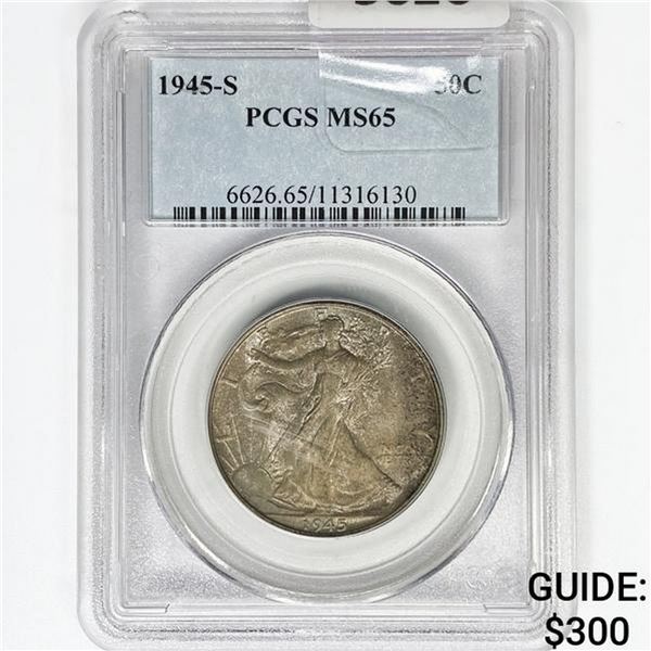 1945-S Walking Liberty Half Dollar PCGS MS65