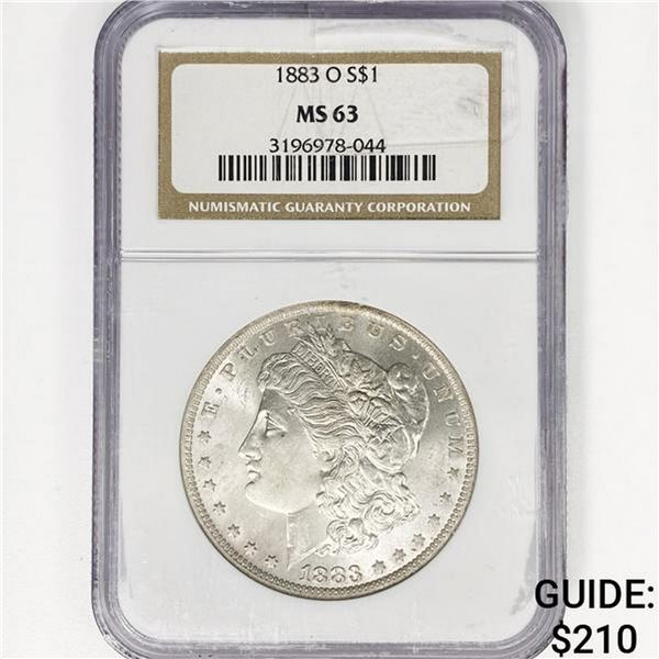 1883-O Morgan Silver Dollar NGC MS63