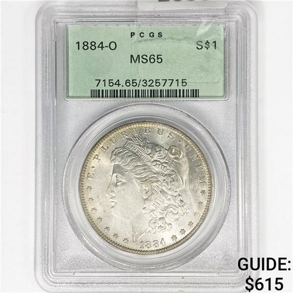 1884-O Morgan Silver Dollar PCGS MS65