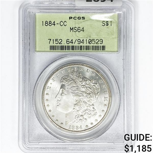1884-CC Morgan Silver Dollar PCGS MS64