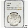 Image 1 : 1904 Morgan Silver Dollar NGC MS61