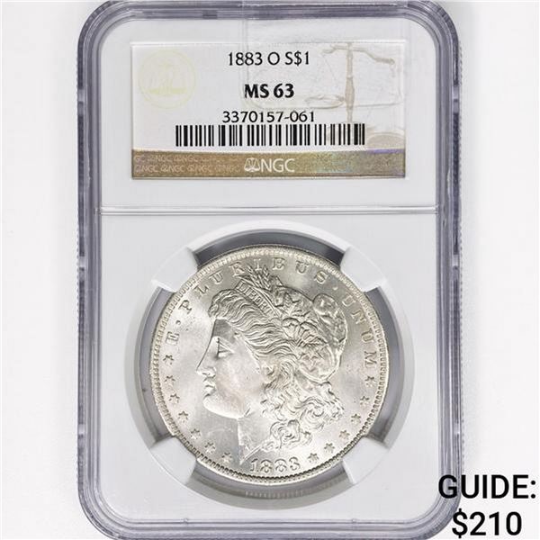 1883-O Morgan Silver Dollar NGC MS63