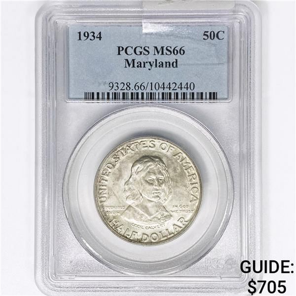 1934 Maryland Half Dollar PCGS MS66
