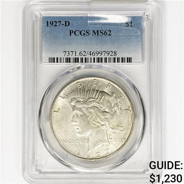1927-D Silver Peace Dollar PCGS MS62