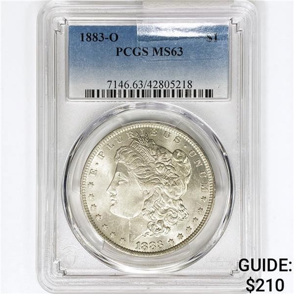1883-O Morgan Silver Dollar PCGS MS63