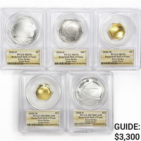 2020 Gold/Silv Bball Complete Set PCGS MS70