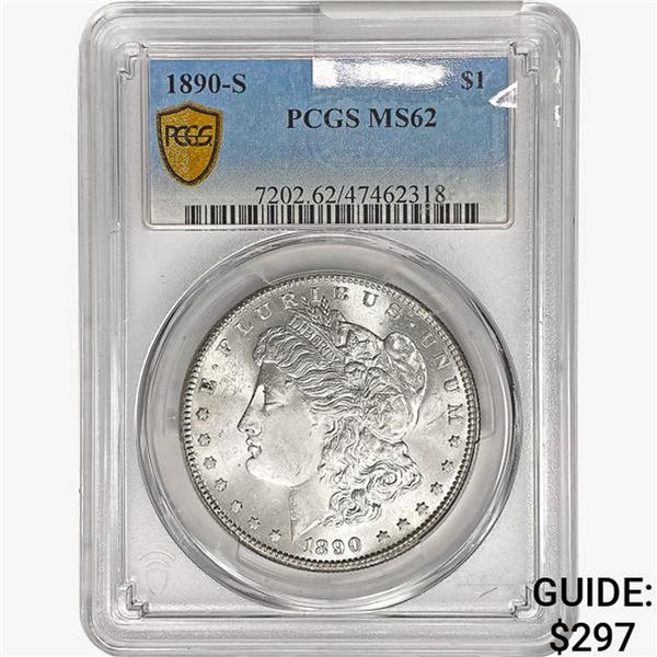 1890-S Morgan Silver Dollar PCGS MS62