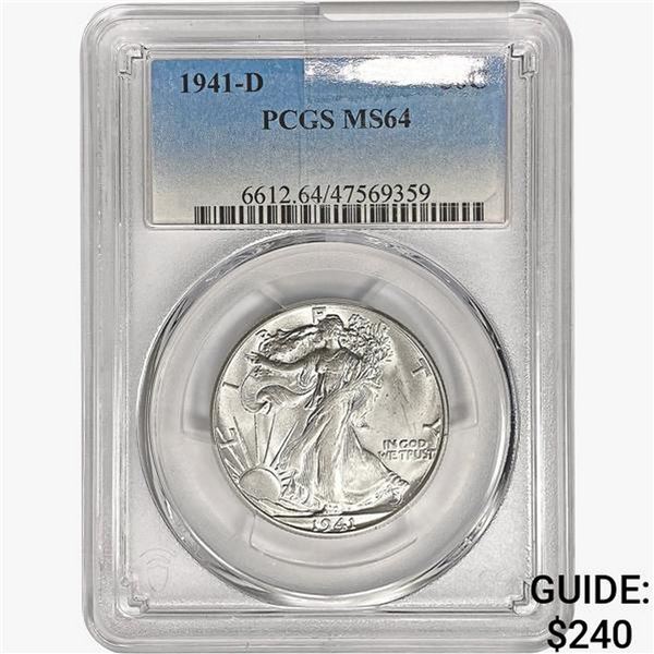 1941-D Walking Liberty Half Dollar PCGS MS64