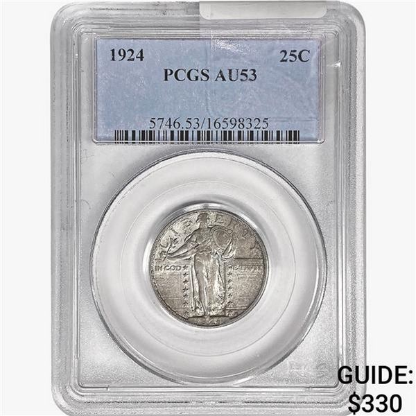 1924 Standing Liberty Quarter PCGS AU53