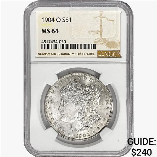 1904-O Morgan Silver Dollar NGC MS64