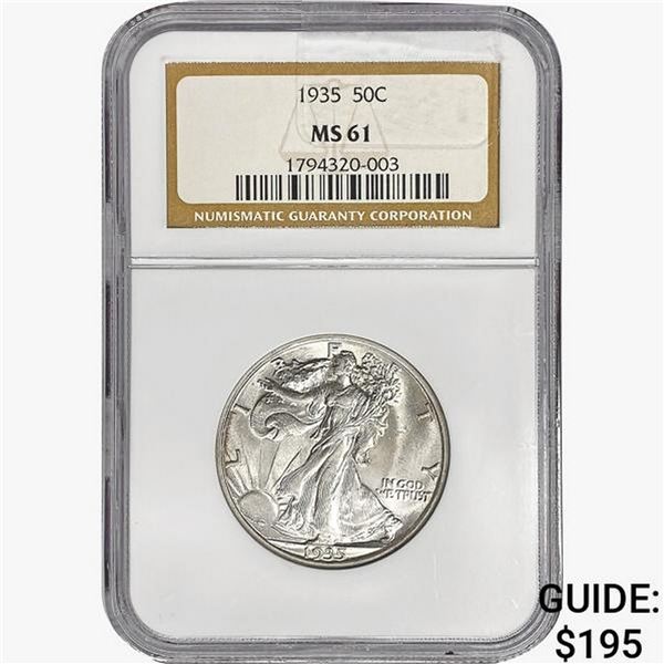 1935 Walking Liberty Half Dollar NGC MS61