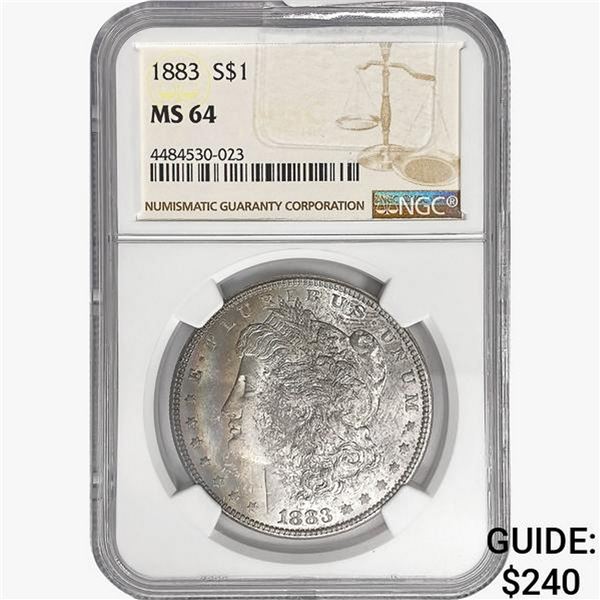1883 Morgan Silver Dollar NGC MS64