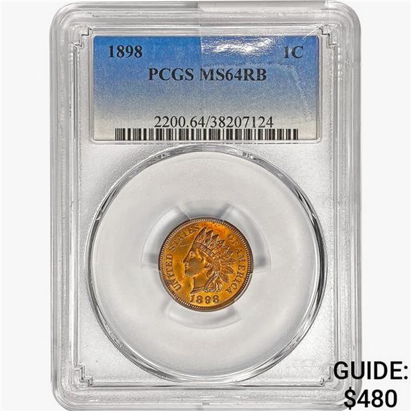 1898 Indian Head Cent PCGS MS64 RB