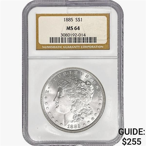 1885 Morgan Silver Dollar NGC MS64