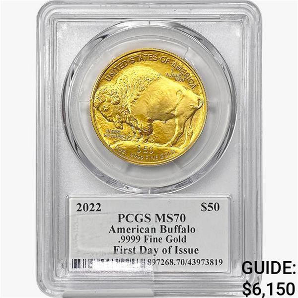 2022 $50 1oz. American Gold Buffalo PCGS MS70