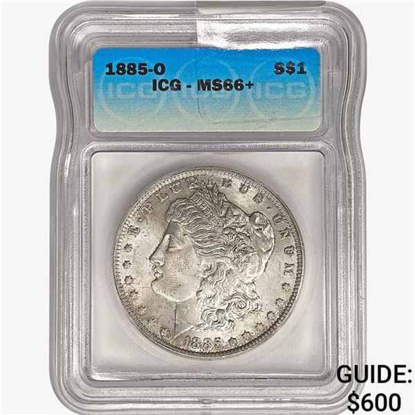 1885-O Morgan Silver Dollar ICG MS66+