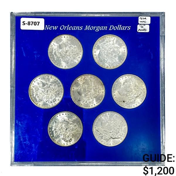 1883-1904 Morgan Dollars O mints [7 Coins]