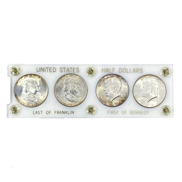 1963-1964 Frankiln and Kennedy Halves [4 Coins