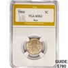 Image 1 : 1866 Shield Nickel PGA MS62 Rays