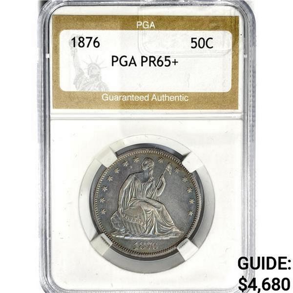 1876 Seated Liberty Half Dollar PGA PR65+