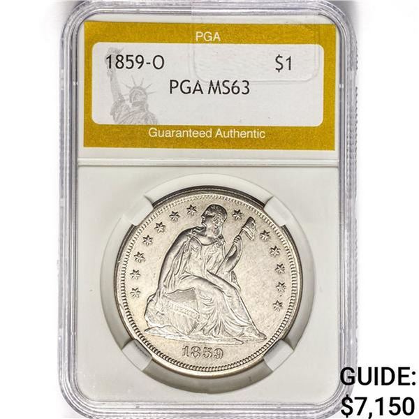 1859-O Seated Liberty Dollar PGA MS63