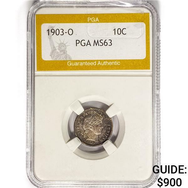 1903-O Barber Dime PGA MS63