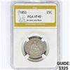 Image 1 : 1853 Seated Liberty Quarter PGA XF40 Arrows & Rays