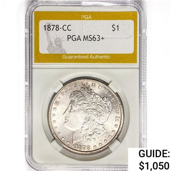 1878-CC Morgan Silver Dollar PGA MS63+
