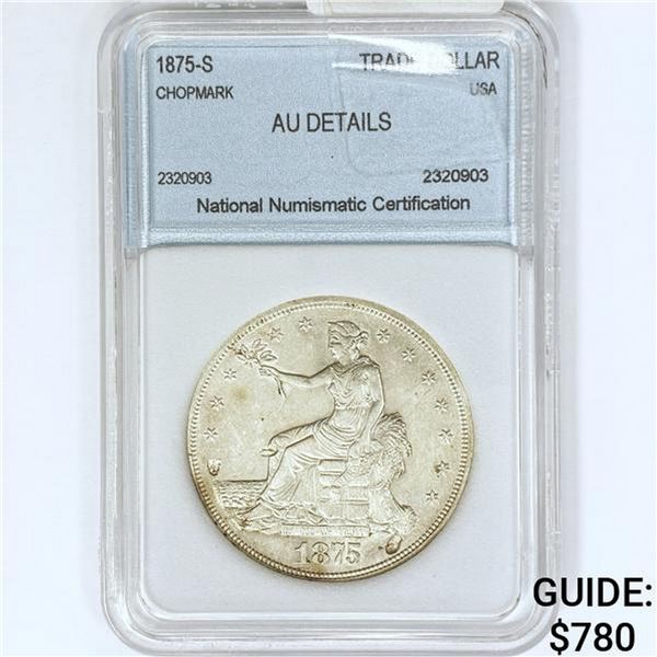 1875-S Silver Trade Dollar NNC AUDetails