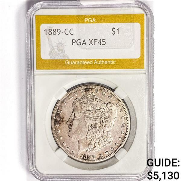 1884-CC Morgan Silver Dollar PGA XF45