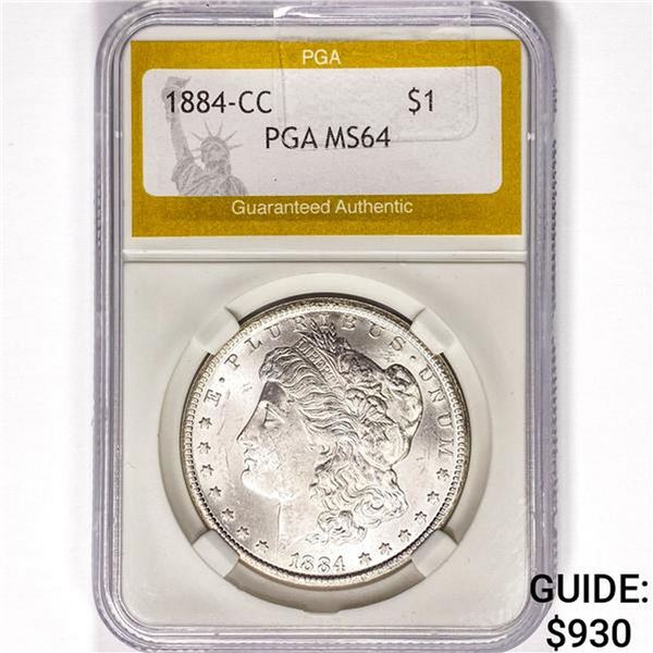 1884-CC Morgan Silver Dollar PGA MS64