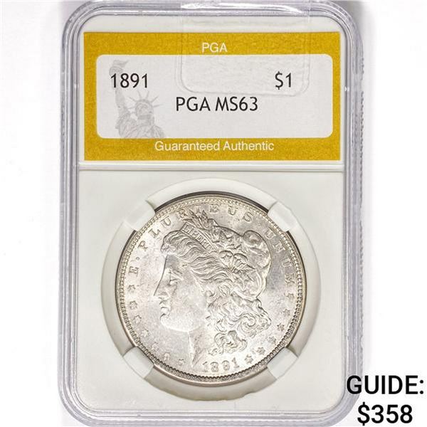 1891 Morgan Silver Dollar PGA MS63