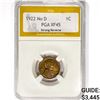 Image 1 : 1922 Wheat Cent PGA XF45 Strong REV, No D