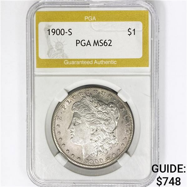 1900-S Morgan Silver Dollar PGA MS62