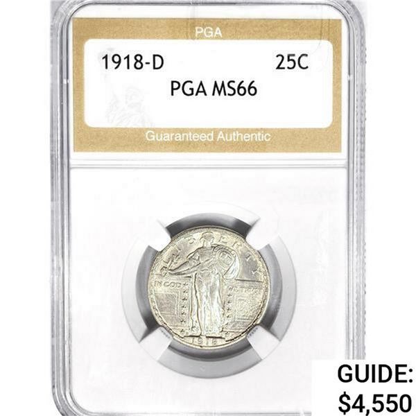 1918-D Standing Liberty Quarter PGA MS66