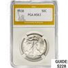 Image 1 : 1938 Walking Liberty Half Dollar PGA MS63