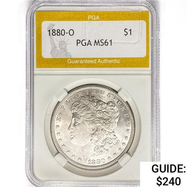 1880-O Morgan Silver Dollar PGA MS61