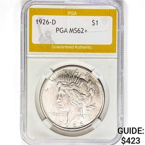 1926-D Silver Peace Dollar PGA MS62+
