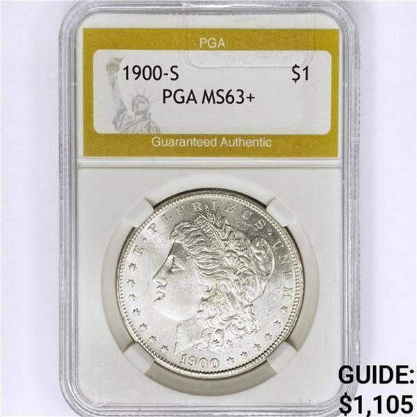 1900-S Morgan Silver Dollar PGA MS63+