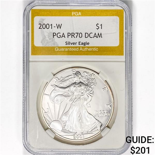 2001-W American Silver Eagle PGA PR70 DCAM